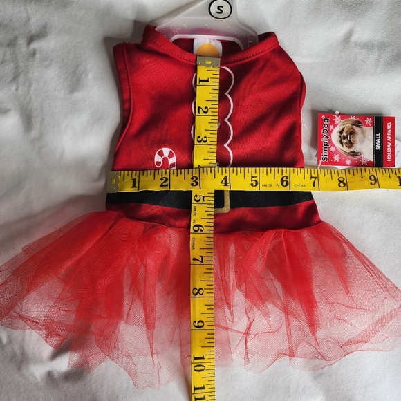 Simply Dog Dress Red Tulle Christmas Size Small 14-17" NWT - Picture 5 of 8